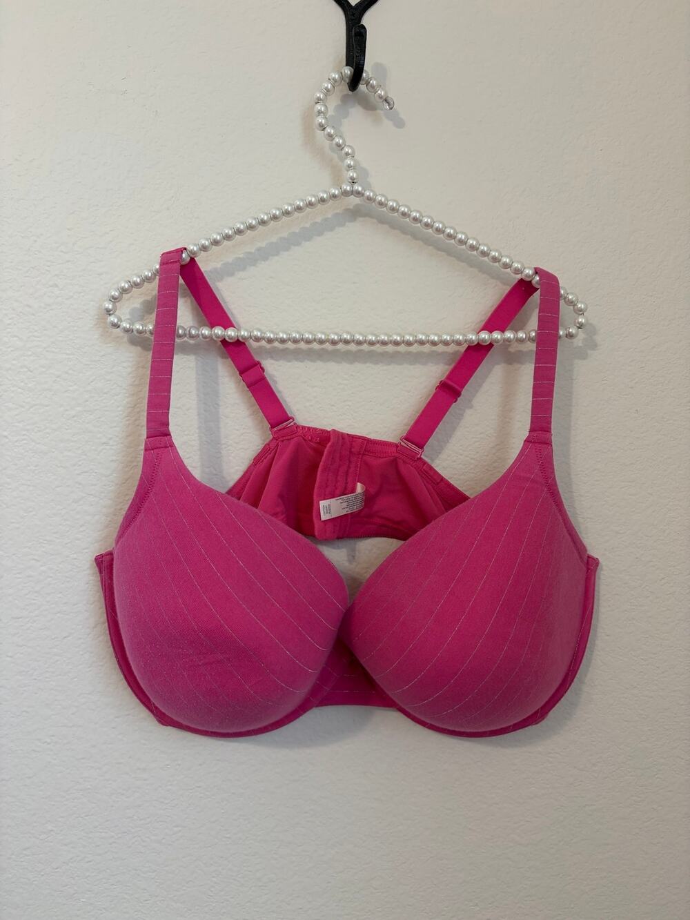 Cacique Size 46DDD Bra Push Up Pink Padded Underwire Adjustable Straps